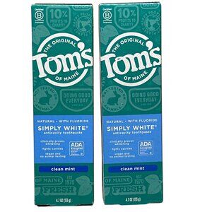 Toms Of Maine Simply White Natural Anticavity Toothpaste With Fluoride Clean Min